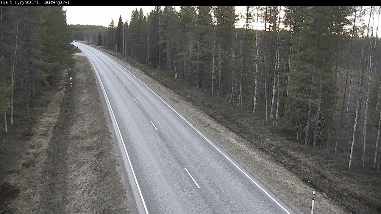 Weather Camera Image Road 5 Hyrynsalmi, Seitenjärvi, Hyrynsalmi, Kainuu