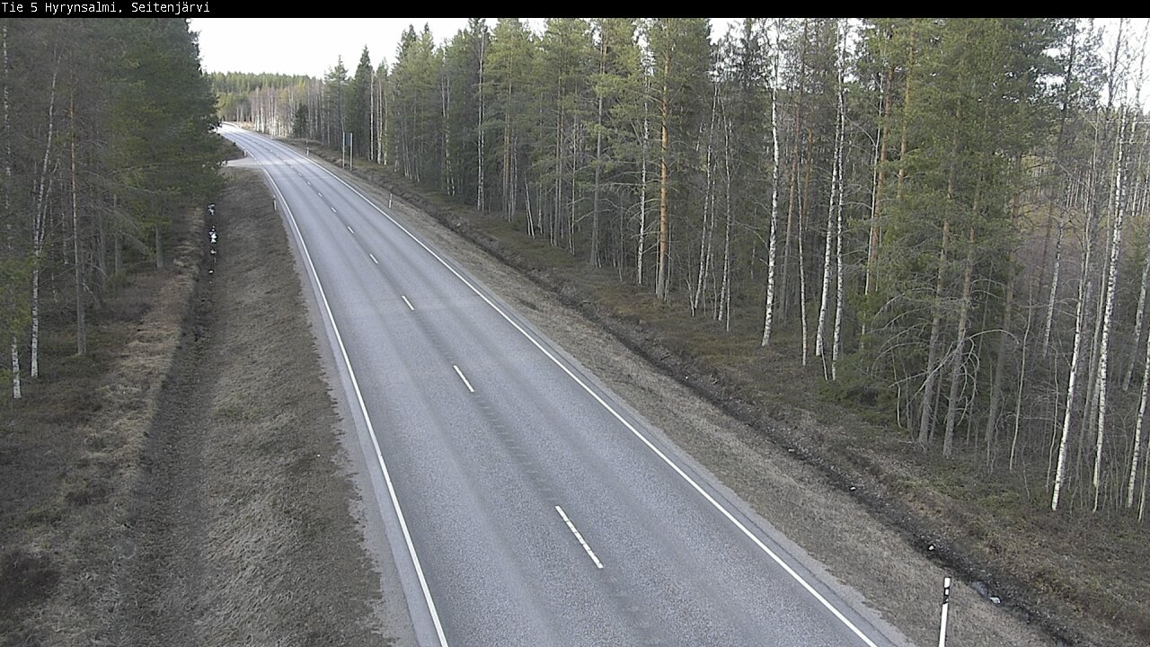 Weather Camera Image Väg 5 Hyrynsalmi, Seitenjärvi, Hyrynsalmi, Kainuu