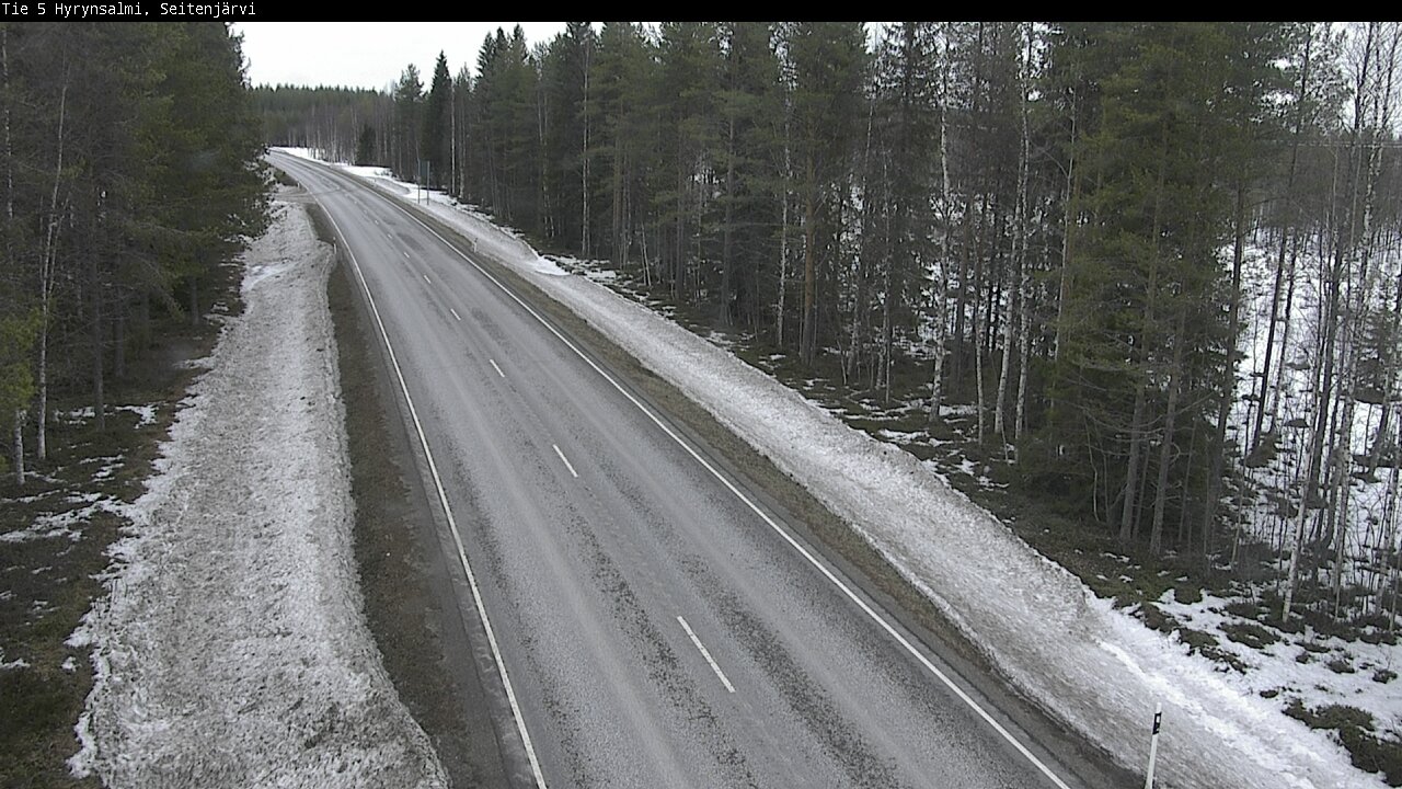 Weather Camera Image Road 5 Hyrynsalmi, Seitenjärvi, Hyrynsalmi, Kainuu