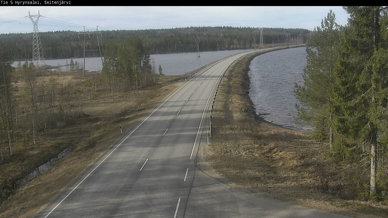 Weather Camera Image Väg 5 Hyrynsalmi, Seitenjärvi, Hyrynsalmi, Kainuu