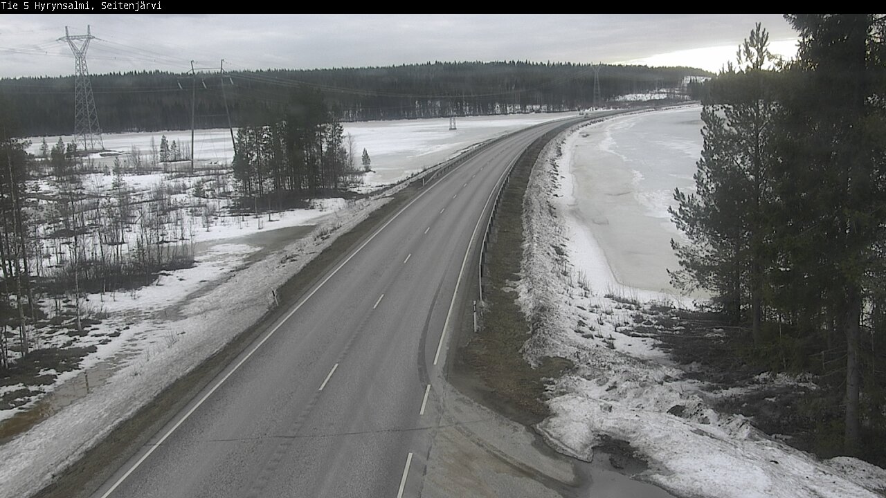 Weather Camera Image Road 5 Hyrynsalmi, Seitenjärvi, Hyrynsalmi, Kainuu
