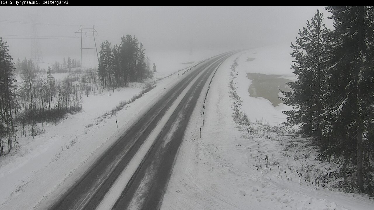 Weather Camera Image Road 5 Hyrynsalmi, Seitenjärvi, Hyrynsalmi, Kainuu
