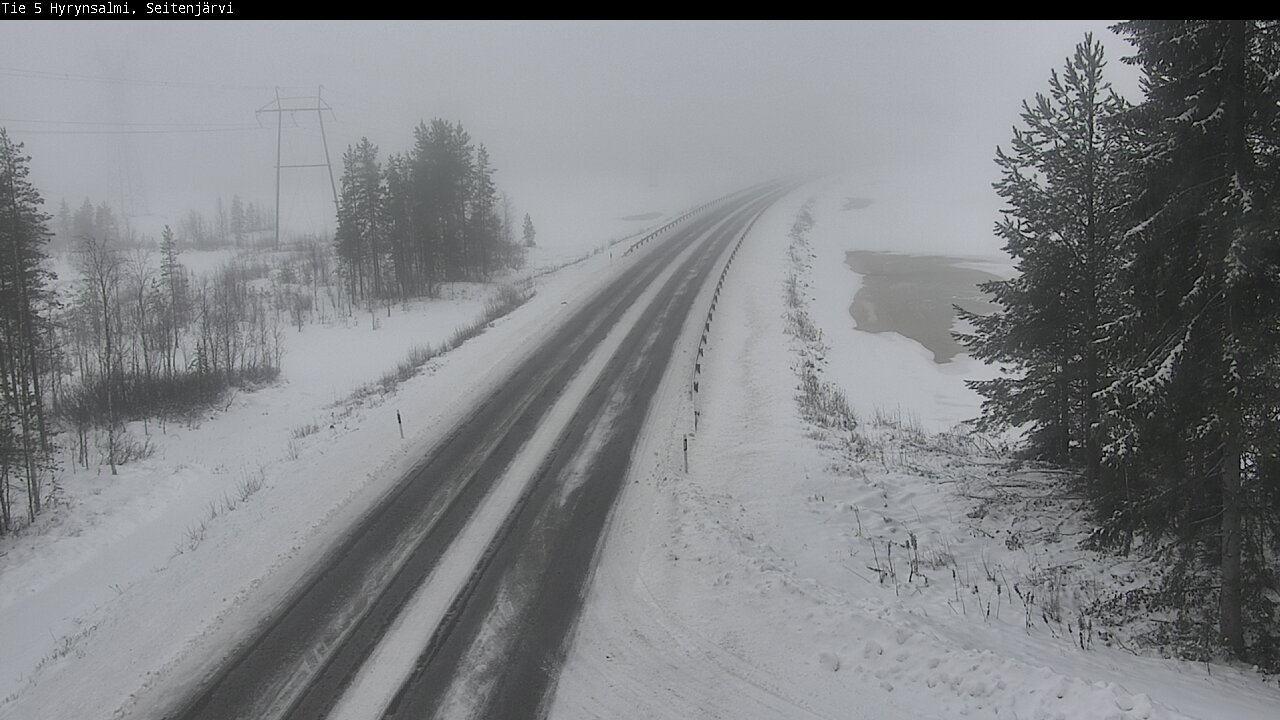 Weather Camera Image Road 5 Hyrynsalmi, Seitenjärvi, Hyrynsalmi, Kainuu