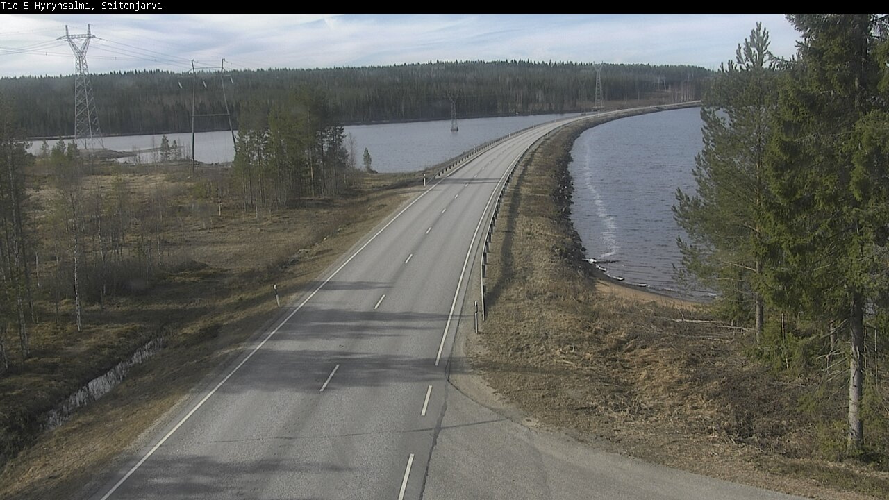 Weather Camera Image Väg 5 Hyrynsalmi, Seitenjärvi, Hyrynsalmi, Kainuu