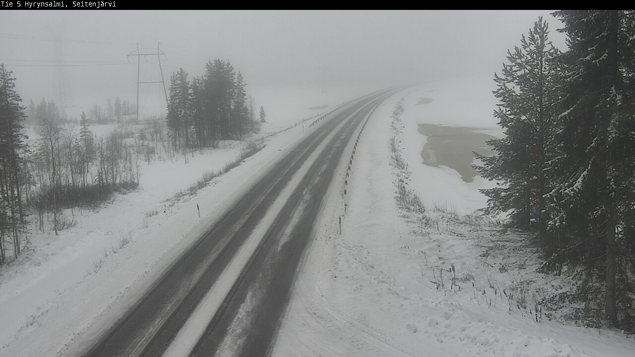 Weather Camera Image Road 5 Hyrynsalmi, Seitenjärvi, Hyrynsalmi, Kainuu