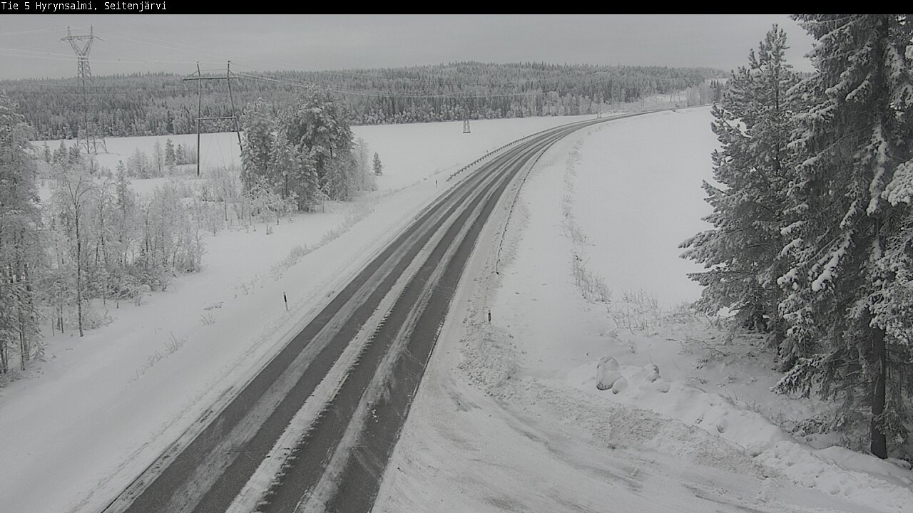 Weather Camera Image Väg 5 Hyrynsalmi, Seitenjärvi, Hyrynsalmi, Kainuu