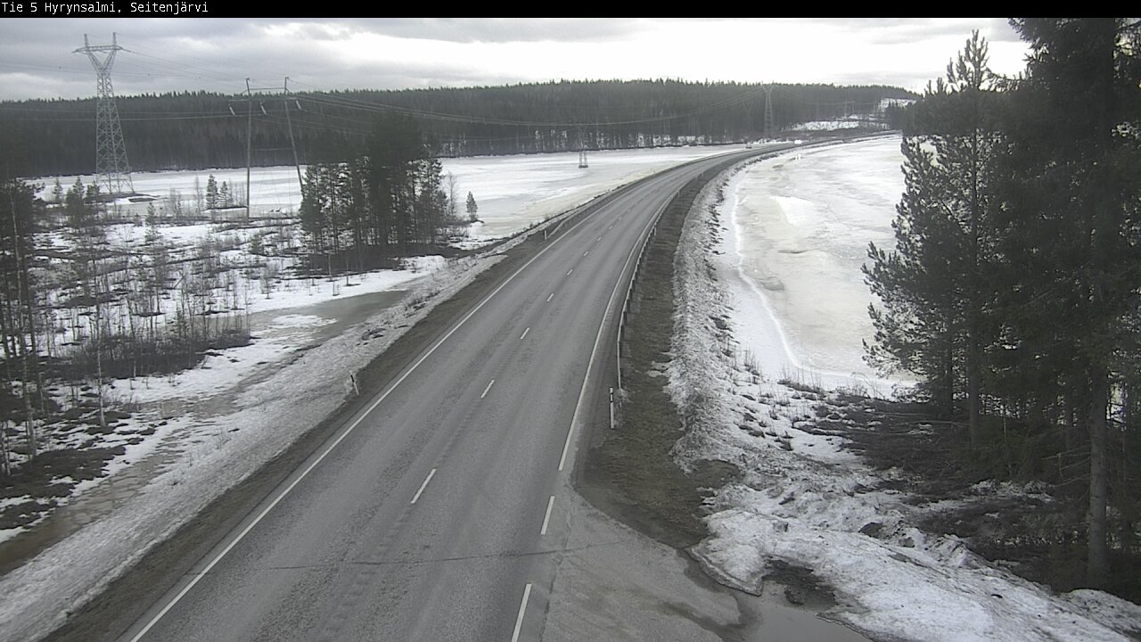 Weather Camera Image Road 5 Hyrynsalmi, Seitenjärvi, Hyrynsalmi, Kainuu