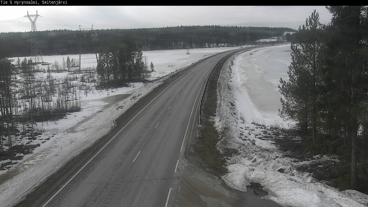 Weather Camera Image Väg 5 Hyrynsalmi, Seitenjärvi, Hyrynsalmi, Kainuu