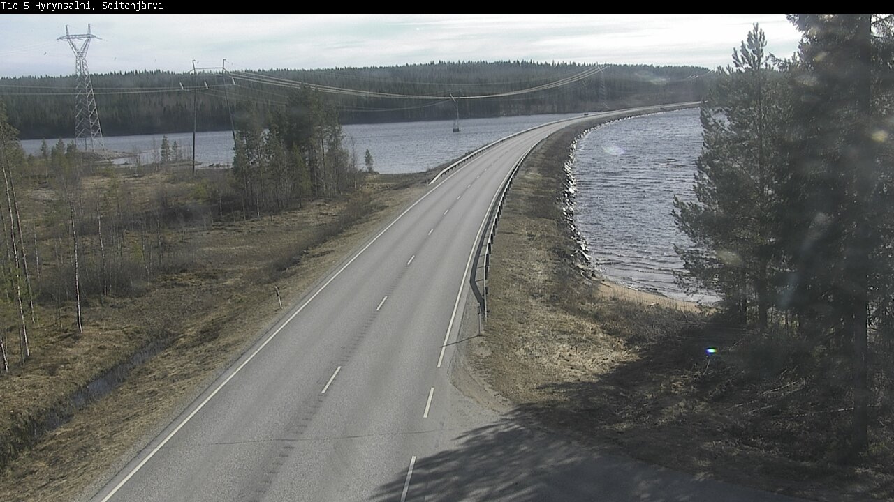 Weather Camera Image Väg 5 Hyrynsalmi, Seitenjärvi, Hyrynsalmi, Kainuu