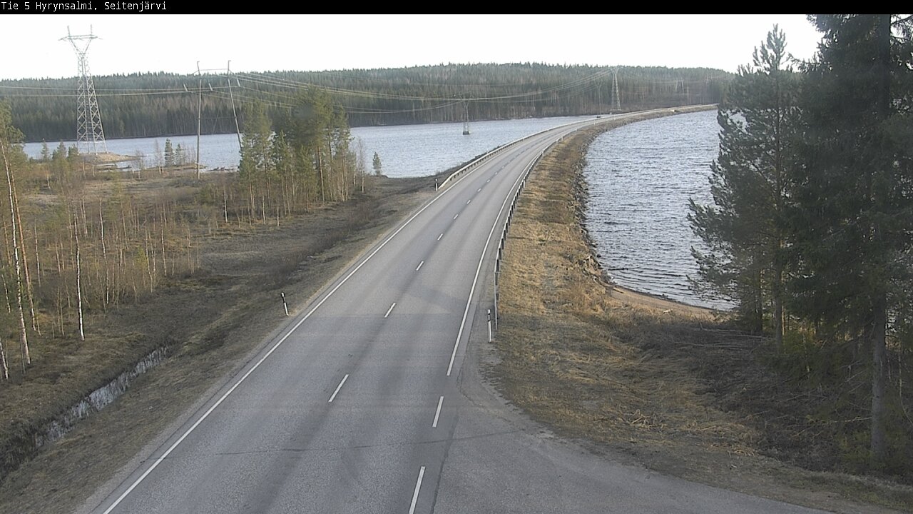 Weather Camera Image Väg 5 Hyrynsalmi, Seitenjärvi, Hyrynsalmi, Kainuu