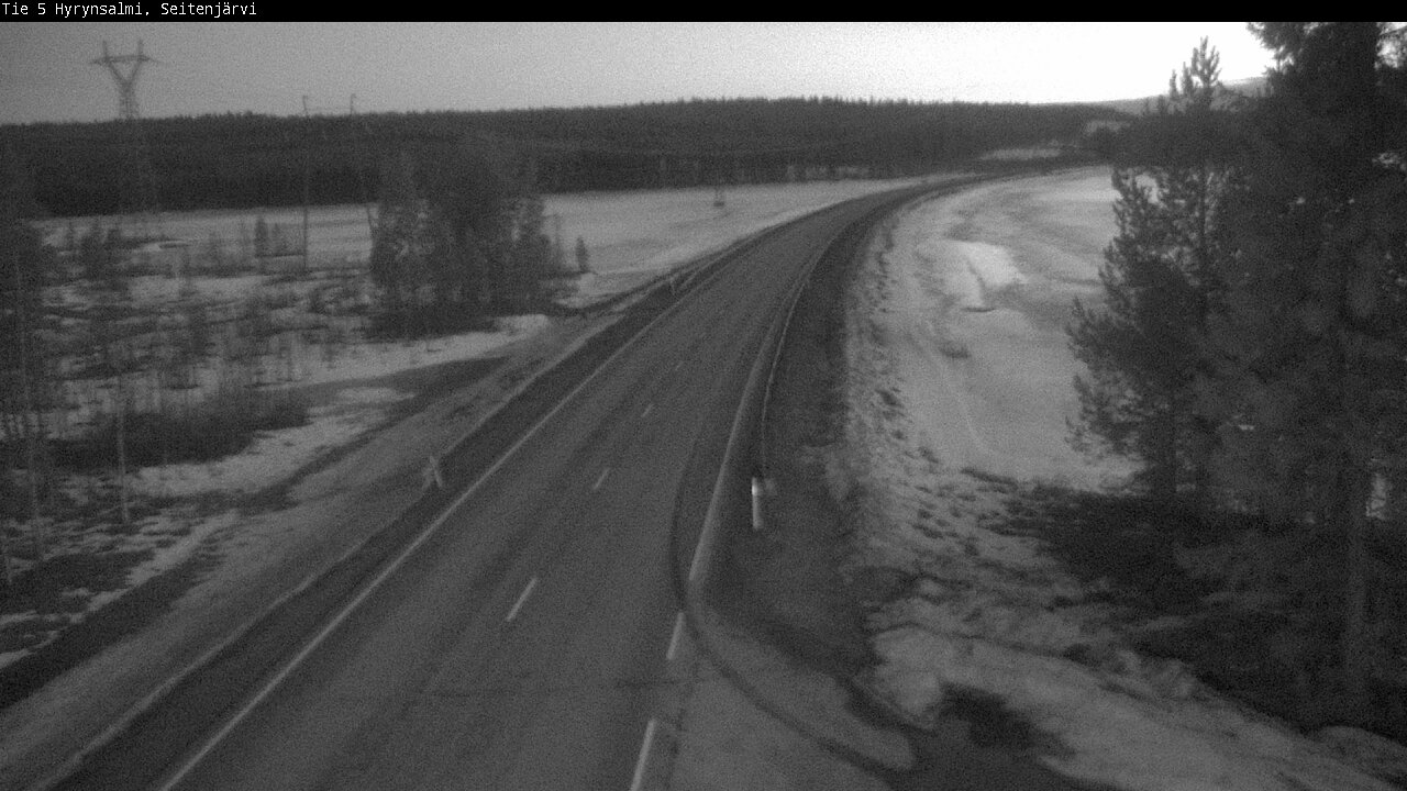Weather Camera Image Road 5 Hyrynsalmi, Seitenjärvi, Hyrynsalmi, Kainuu