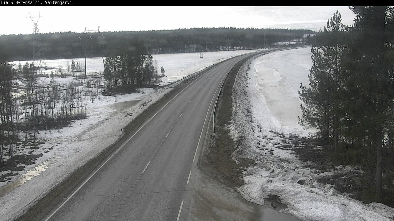 Weather Camera Image Road 5 Hyrynsalmi, Seitenjärvi, Hyrynsalmi, Kainuu