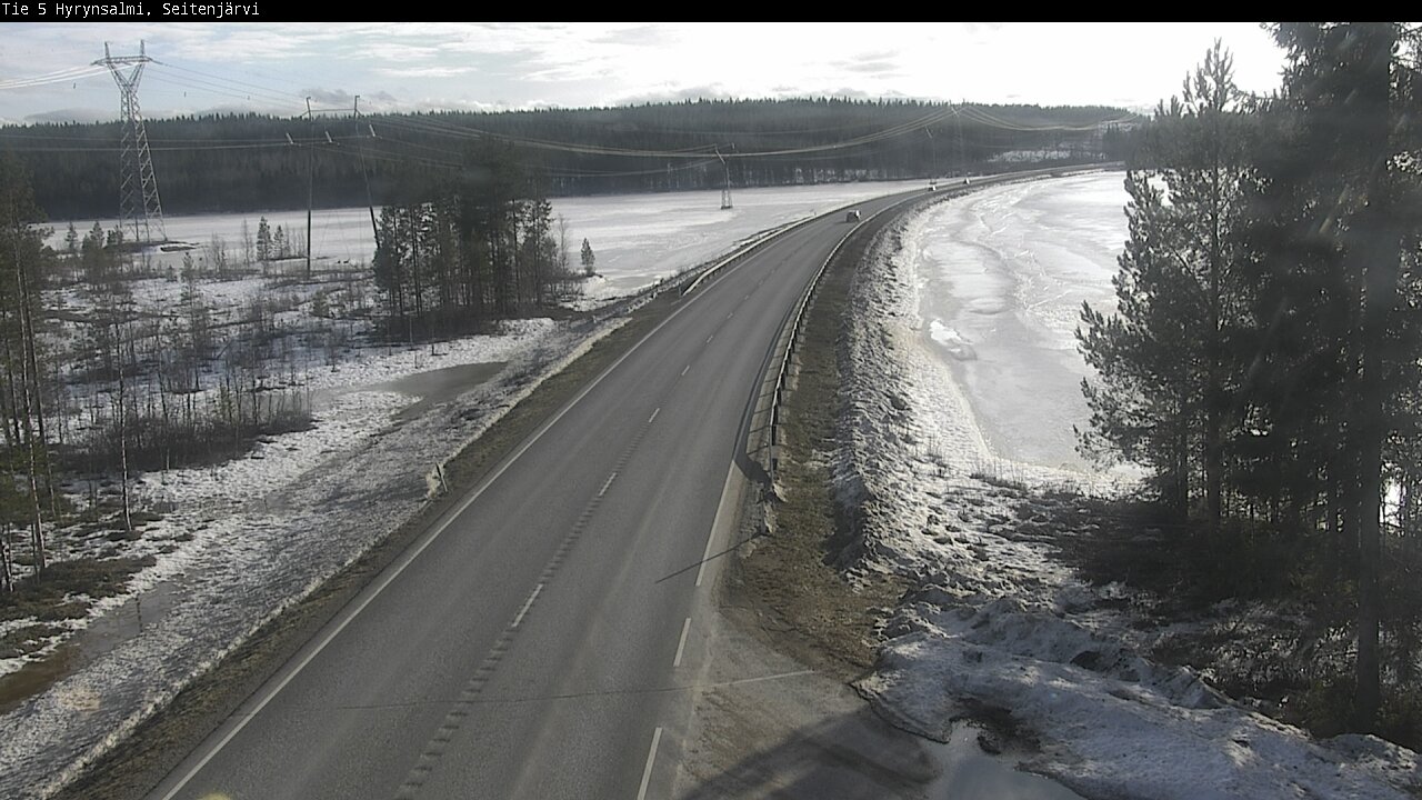 Weather Camera Image Road 5 Hyrynsalmi, Seitenjärvi, Hyrynsalmi, Kainuu