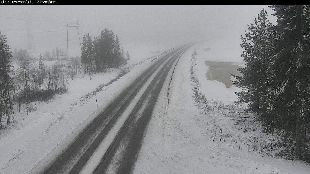 Weather Camera Image Road 5 Hyrynsalmi, Seitenjärvi, Hyrynsalmi, Kainuu
