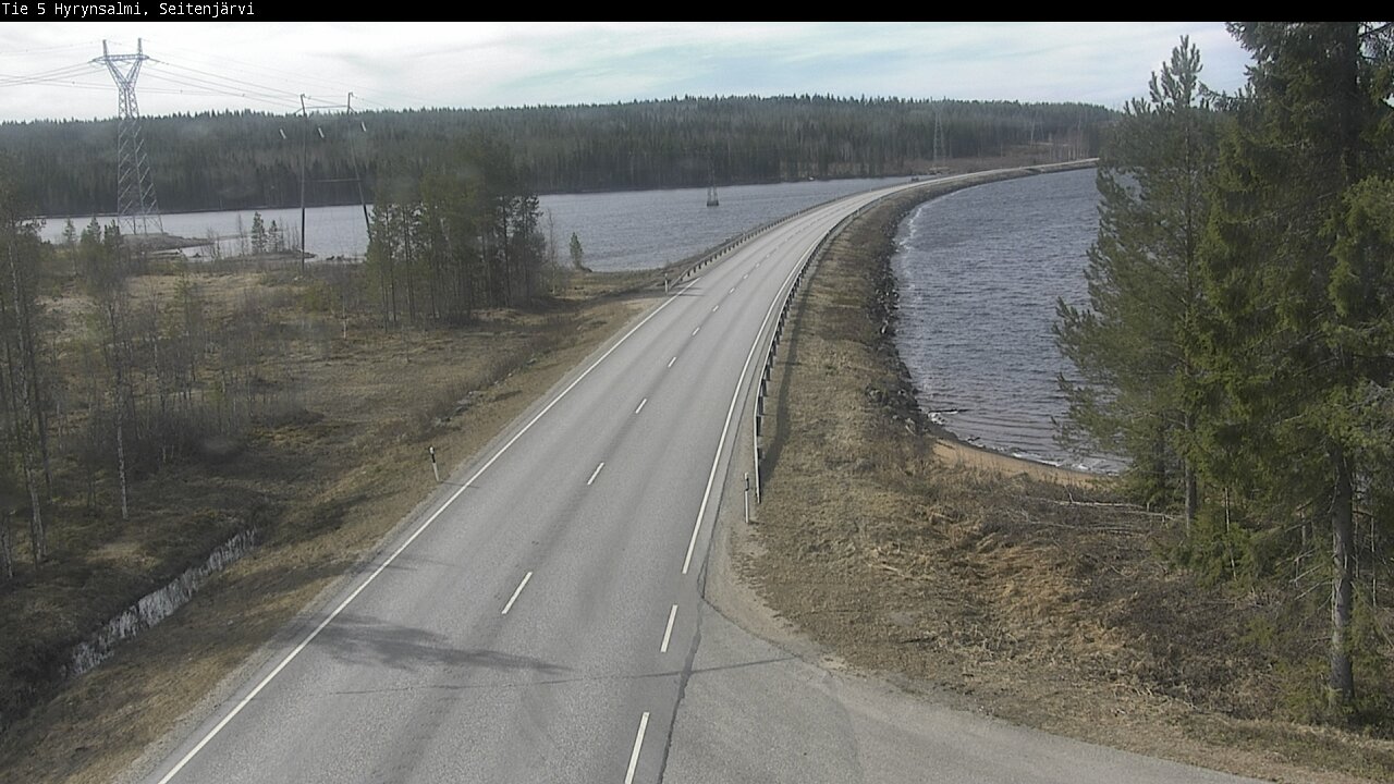 Weather Camera Image Väg 5 Hyrynsalmi, Seitenjärvi, Hyrynsalmi, Kainuu