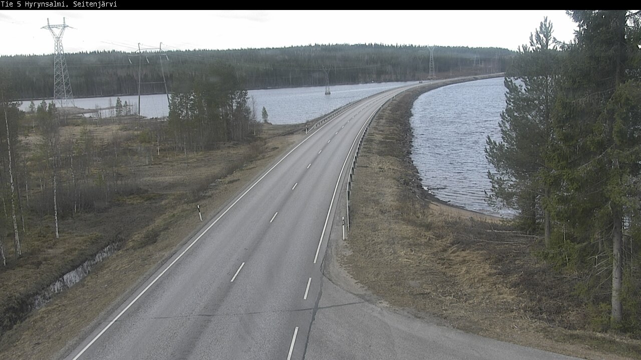 Weather Camera Image Väg 5 Hyrynsalmi, Seitenjärvi, Hyrynsalmi, Kainuu
