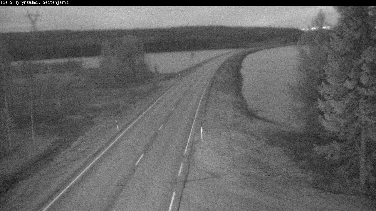 Weather Camera Image Väg 5 Hyrynsalmi, Seitenjärvi, Hyrynsalmi, Kainuu
