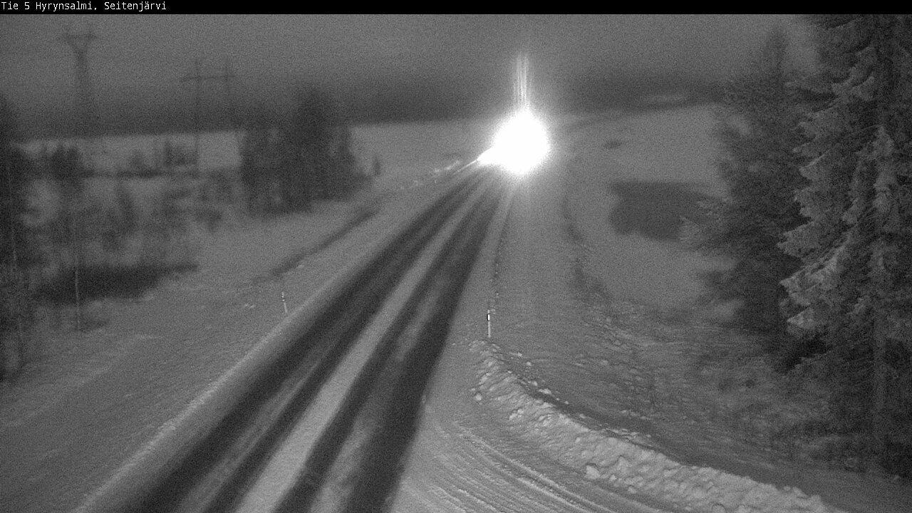 Weather Camera Image Road 5 Hyrynsalmi, Seitenjärvi, Hyrynsalmi, Kainuu