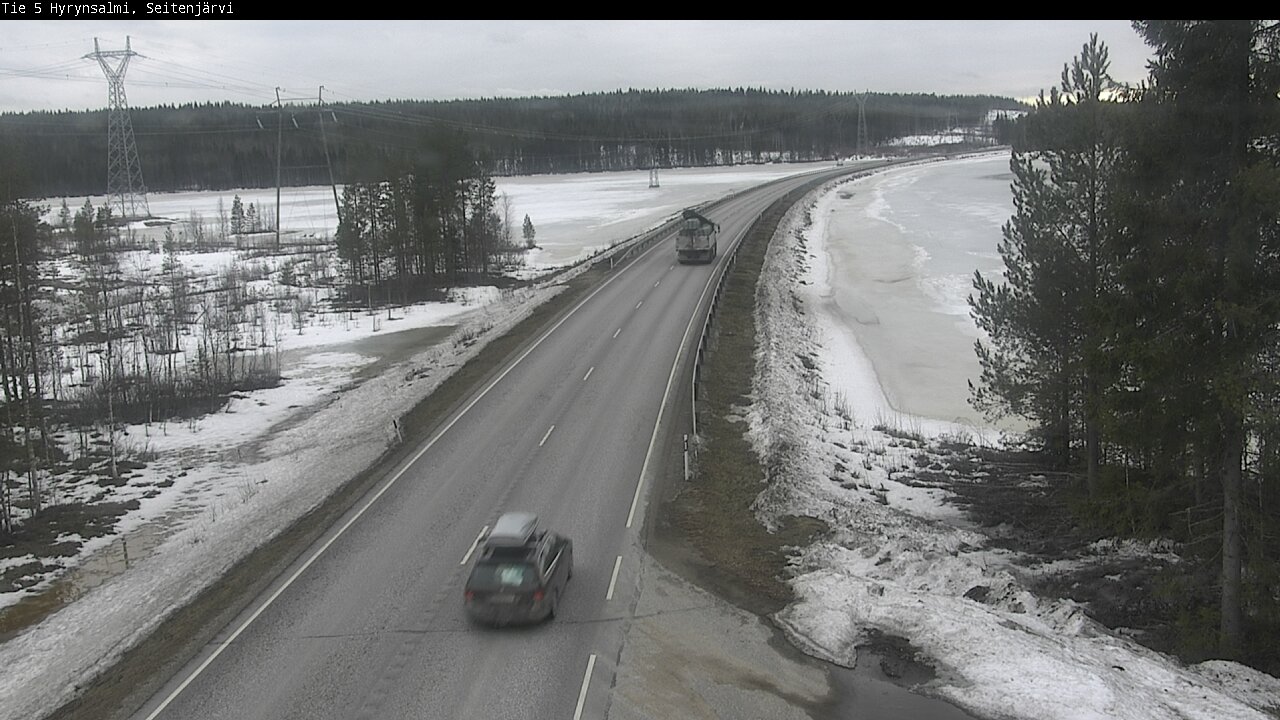 Weather Camera Image Road 5 Hyrynsalmi, Seitenjärvi, Hyrynsalmi, Kainuu