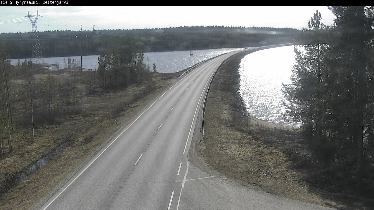 Weather Camera Image Väg 5 Hyrynsalmi, Seitenjärvi, Hyrynsalmi, Kainuu