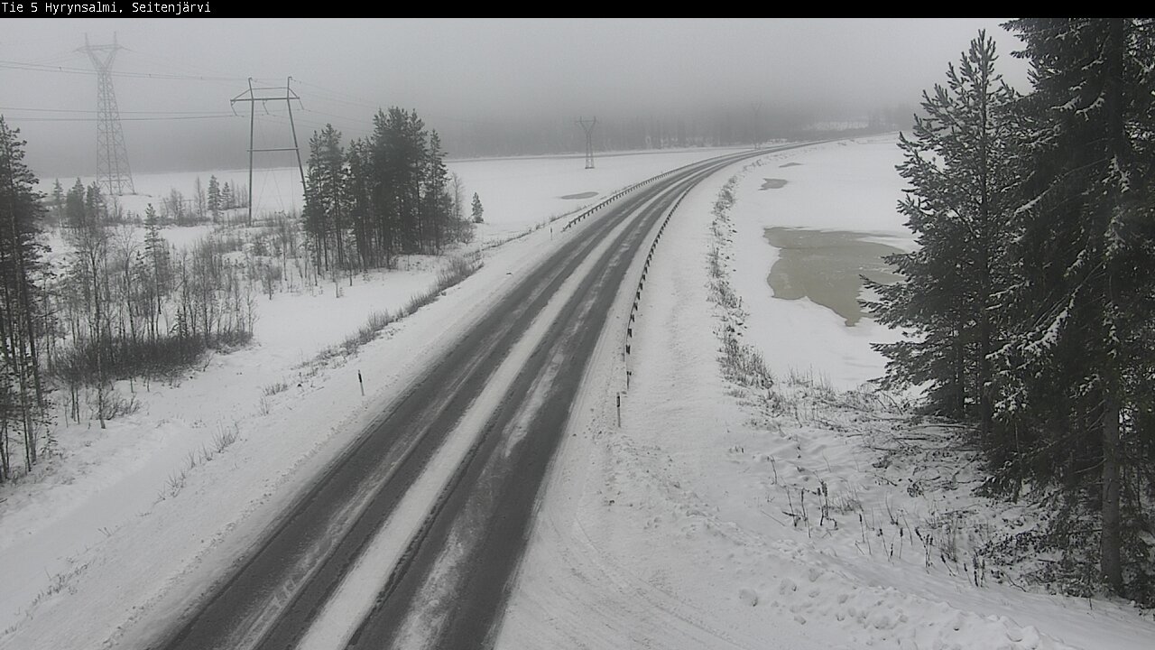 Weather Camera Image Road 5 Hyrynsalmi, Seitenjärvi, Hyrynsalmi, Kainuu