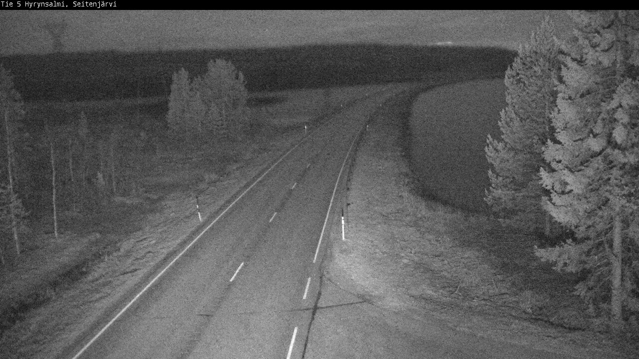 Weather Camera Image Väg 5 Hyrynsalmi, Seitenjärvi, Hyrynsalmi, Kainuu