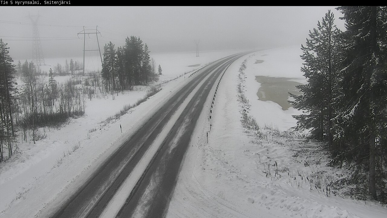 Weather Camera Image Road 5 Hyrynsalmi, Seitenjärvi, Hyrynsalmi, Kainuu