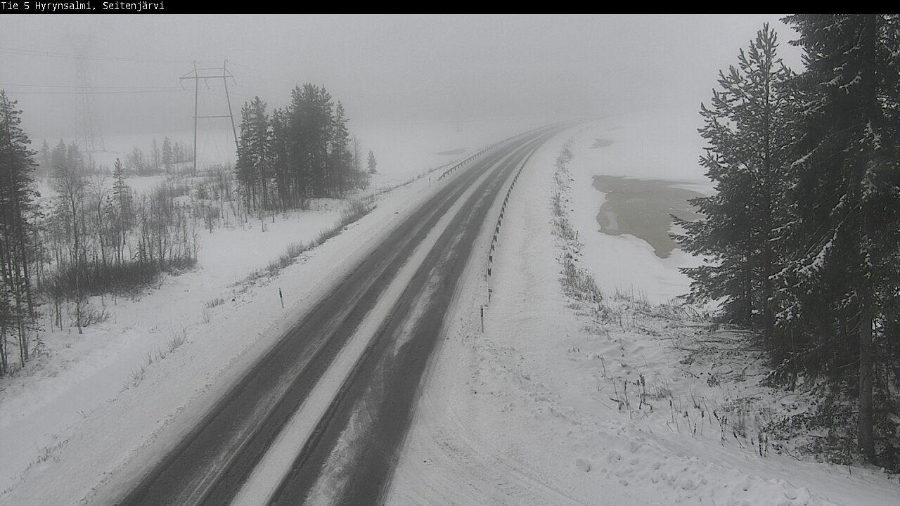 Weather Camera Image Road 5 Hyrynsalmi, Seitenjärvi, Hyrynsalmi, Kainuu