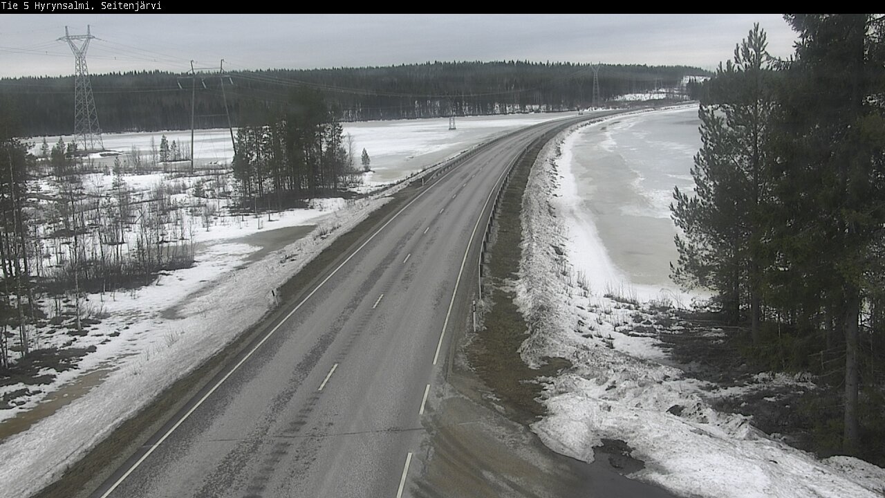 Weather Camera Image Road 5 Hyrynsalmi, Seitenjärvi, Hyrynsalmi, Kainuu