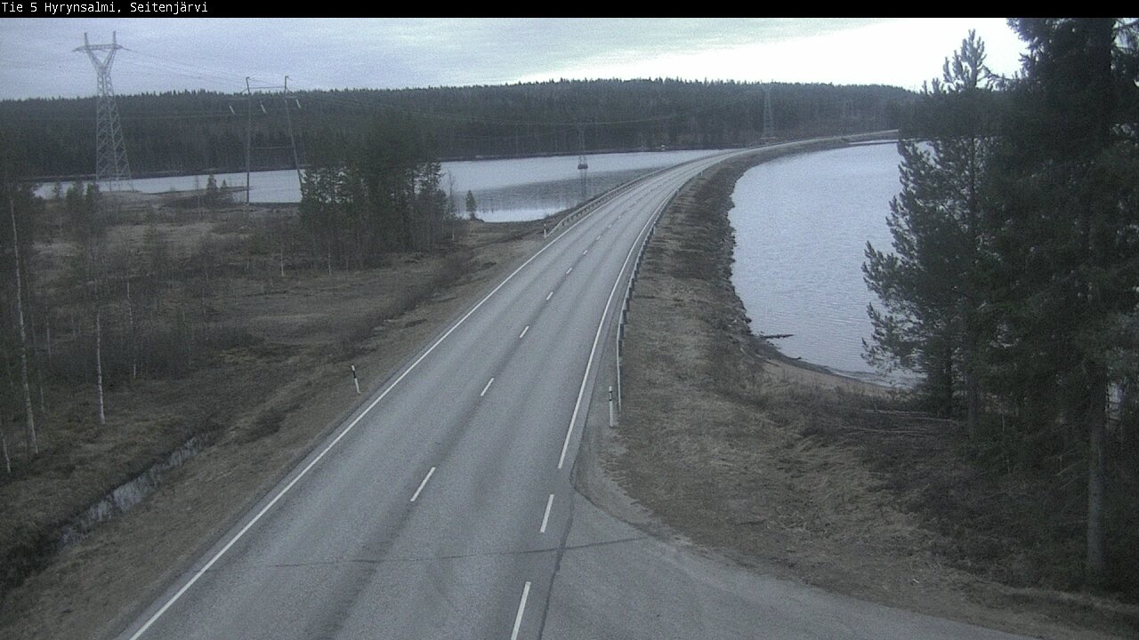 Weather Camera Image Väg 5 Hyrynsalmi, Seitenjärvi, Hyrynsalmi, Kainuu