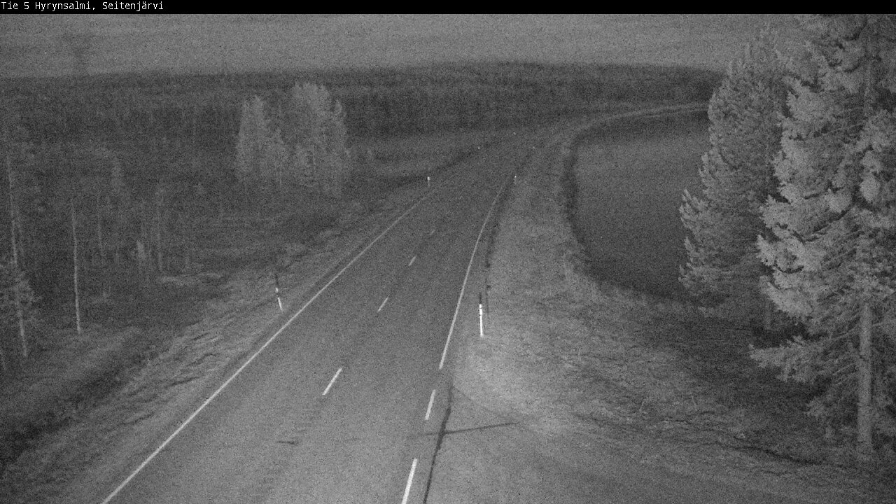 Weather Camera Image Väg 5 Hyrynsalmi, Seitenjärvi, Hyrynsalmi, Kainuu