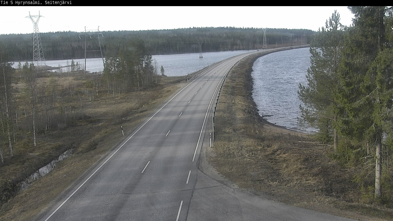 Weather Camera Image Väg 5 Hyrynsalmi, Seitenjärvi, Hyrynsalmi, Kainuu