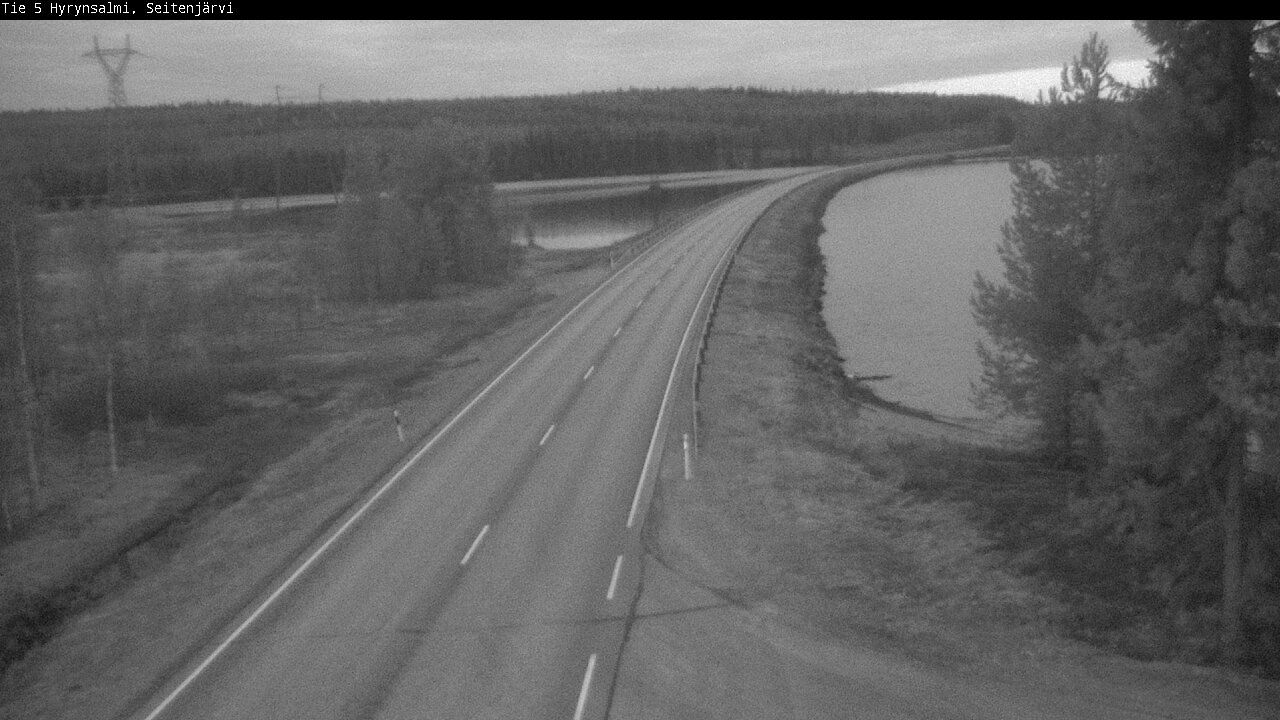 Weather Camera Image Väg 5 Hyrynsalmi, Seitenjärvi, Hyrynsalmi, Kainuu