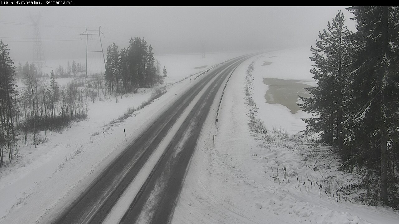 Weather Camera Image Road 5 Hyrynsalmi, Seitenjärvi, Hyrynsalmi, Kainuu
