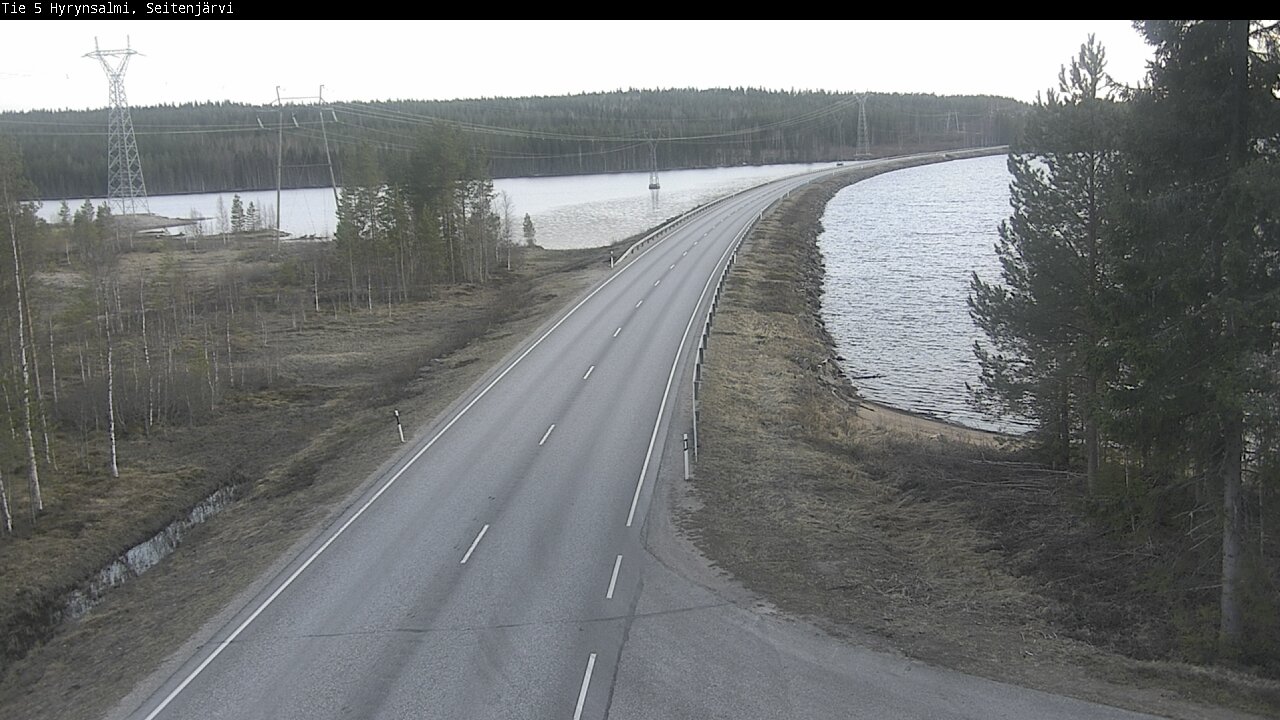 Weather Camera Image Väg 5 Hyrynsalmi, Seitenjärvi, Hyrynsalmi, Kainuu