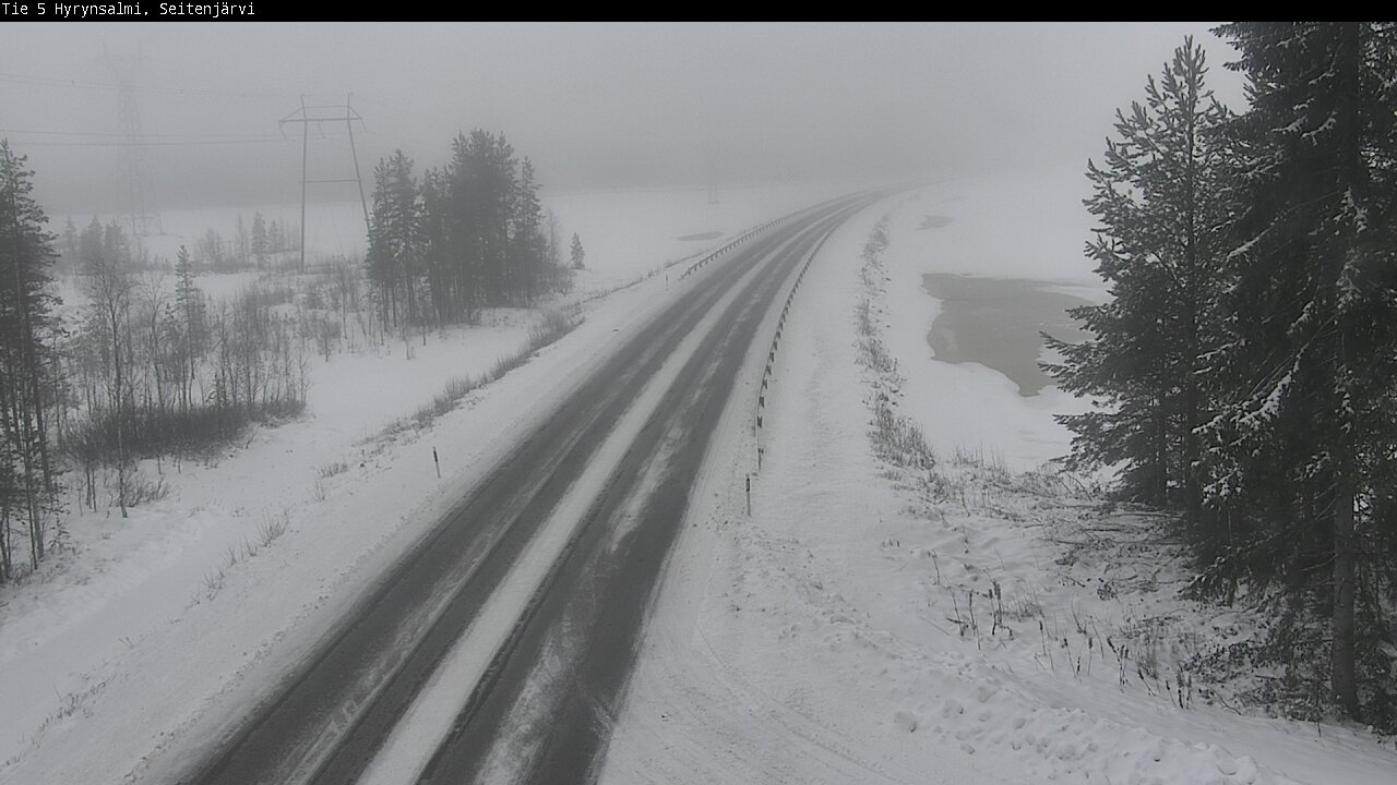 Weather Camera Image Road 5 Hyrynsalmi, Seitenjärvi, Hyrynsalmi, Kainuu