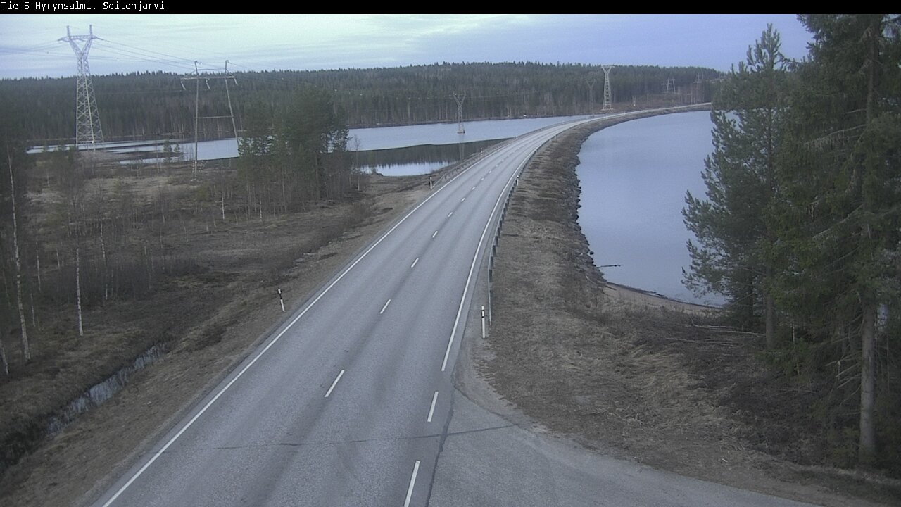 Weather Camera Image Road 5 Hyrynsalmi, Seitenjärvi, Hyrynsalmi, Kainuu