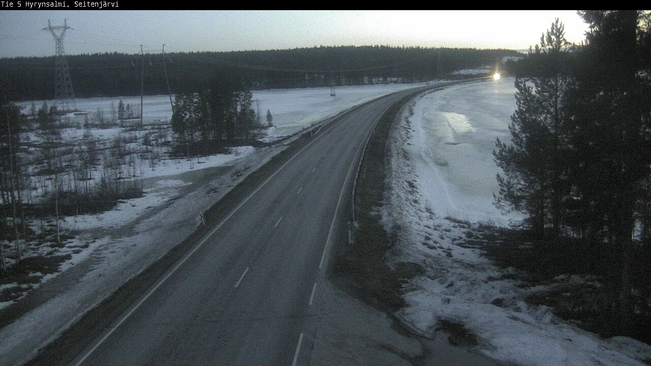 Weather Camera Image Road 5 Hyrynsalmi, Seitenjärvi, Hyrynsalmi, Kainuu