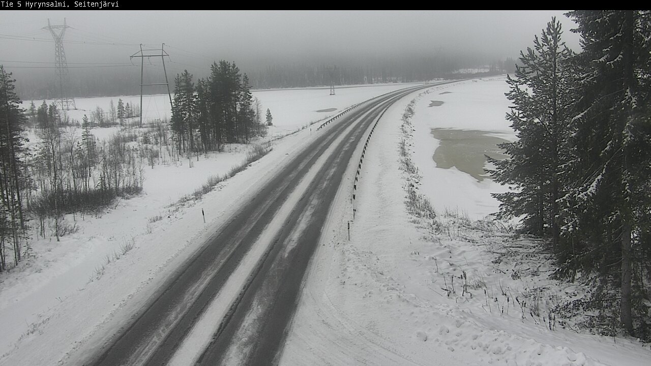 Weather Camera Image Road 5 Hyrynsalmi, Seitenjärvi, Hyrynsalmi, Kainuu