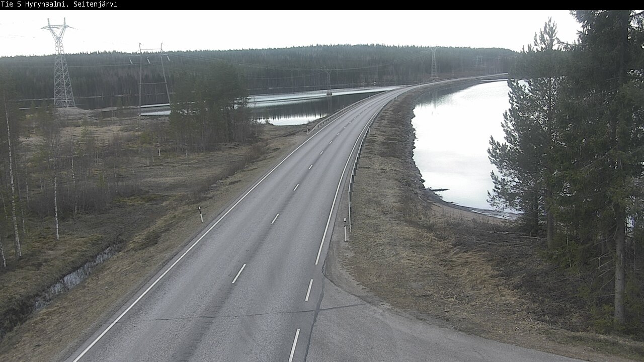 Weather Camera Image Väg 5 Hyrynsalmi, Seitenjärvi, Hyrynsalmi, Kainuu