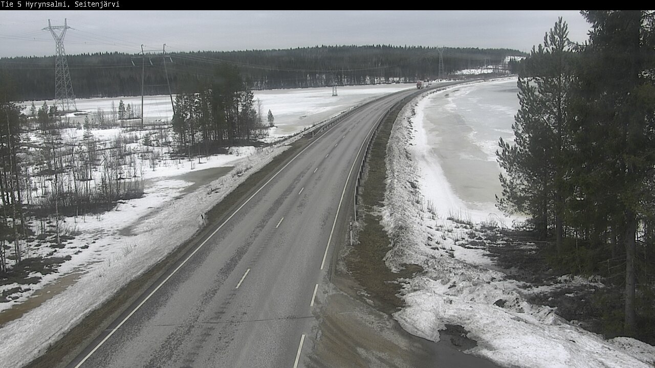 Weather Camera Image Road 5 Hyrynsalmi, Seitenjärvi, Hyrynsalmi, Kainuu