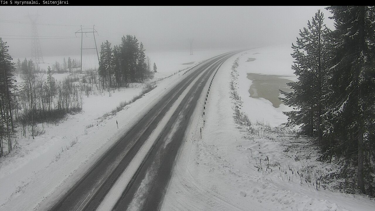 Weather Camera Image Road 5 Hyrynsalmi, Seitenjärvi, Hyrynsalmi, Kainuu
