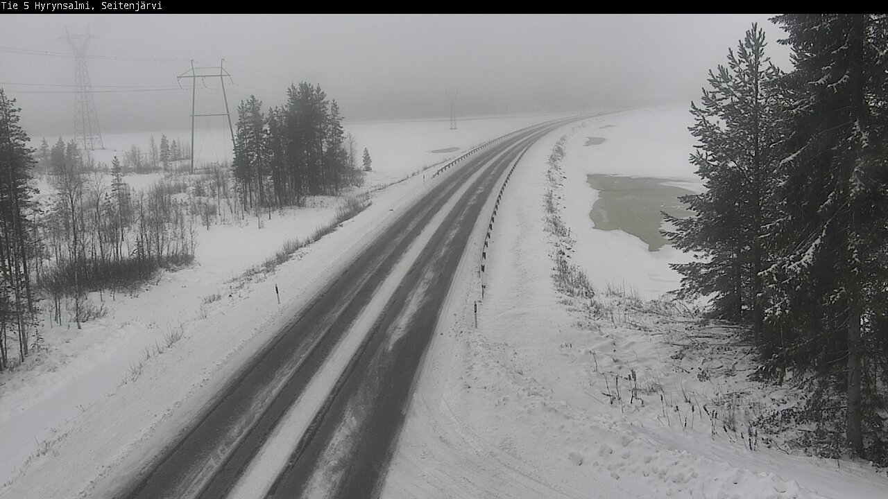 Weather Camera Image Road 5 Hyrynsalmi, Seitenjärvi, Hyrynsalmi, Kainuu