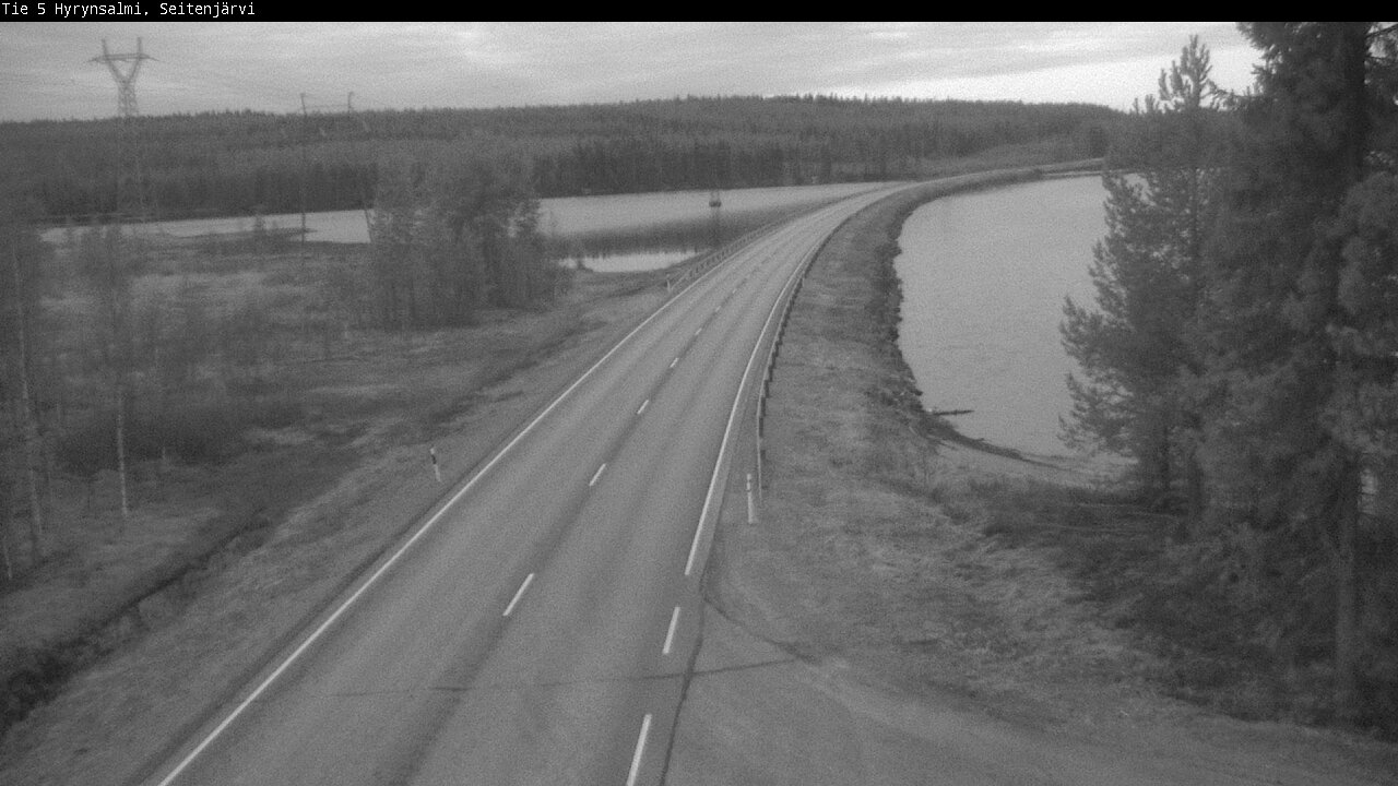 Weather Camera Image Väg 5 Hyrynsalmi, Seitenjärvi, Hyrynsalmi, Kainuu
