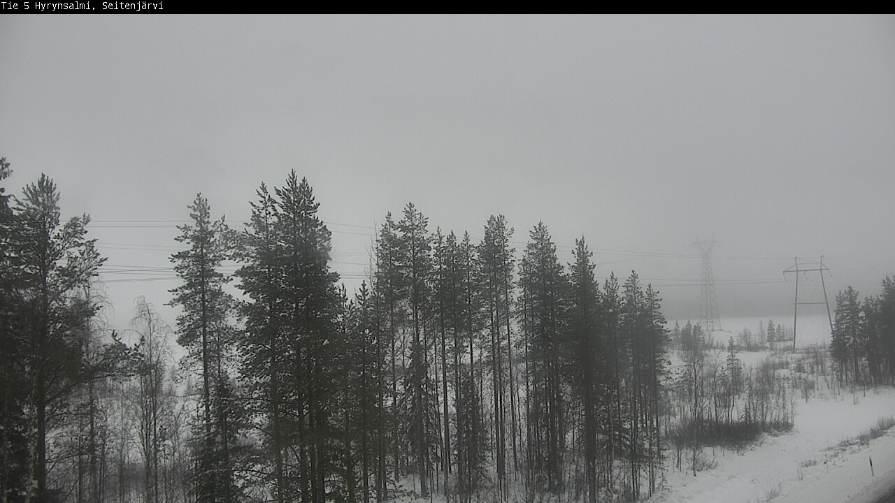 Weather Camera Image Väg 5 Hyrynsalmi, Seitenjärvi, Hyrynsalmi, Kainuu