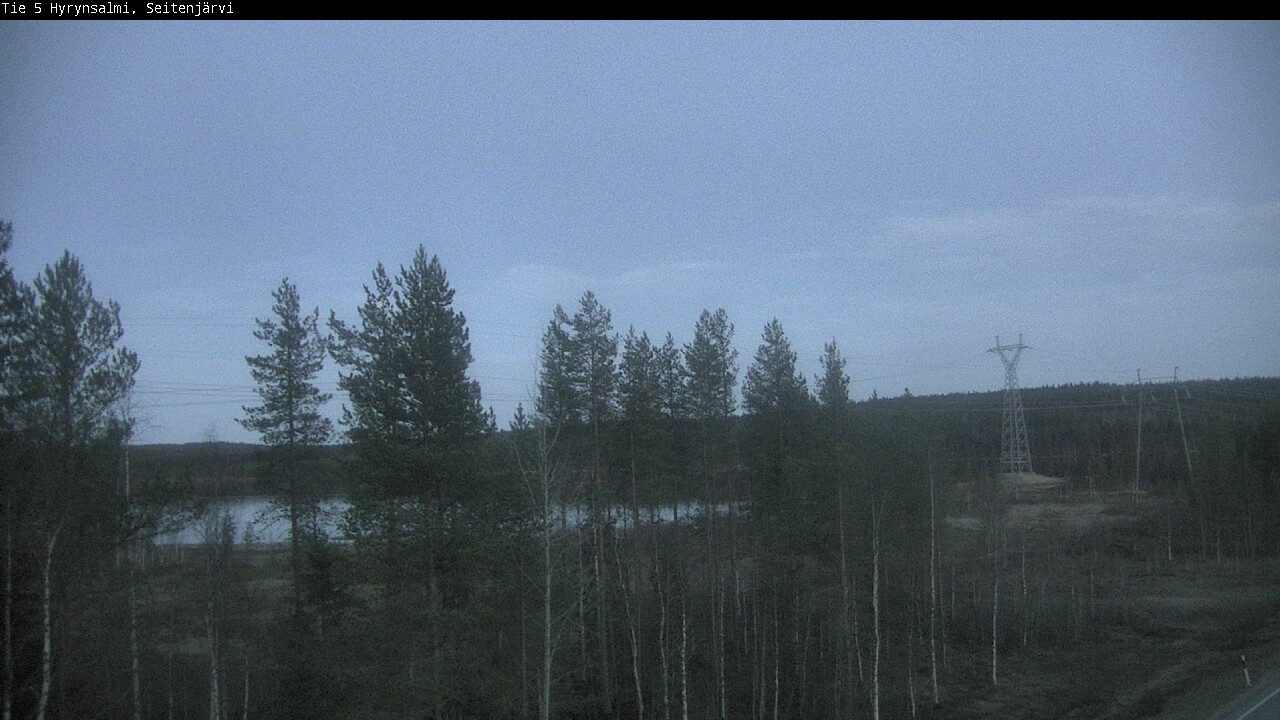 Weather Camera Image Väg 5 Hyrynsalmi, Seitenjärvi, Hyrynsalmi, Kainuu