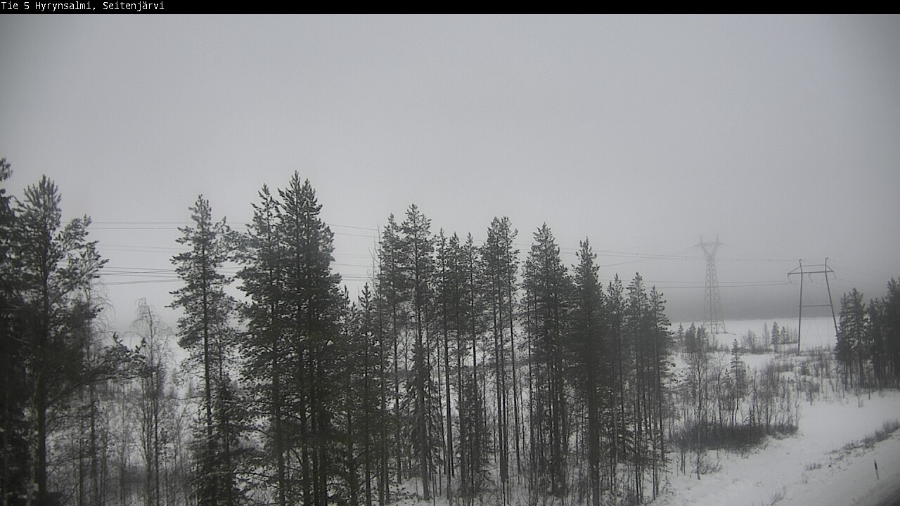 Weather Camera Image Väg 5 Hyrynsalmi, Seitenjärvi, Hyrynsalmi, Kainuu
