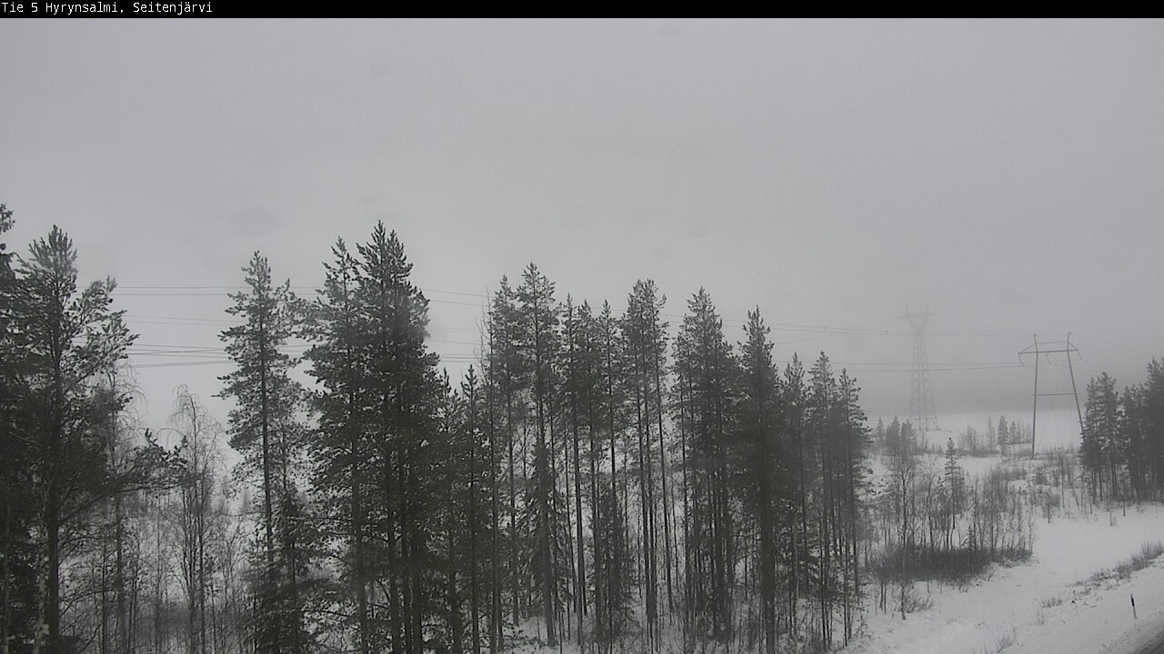 Weather Camera Image Väg 5 Hyrynsalmi, Seitenjärvi, Hyrynsalmi, Kainuu
