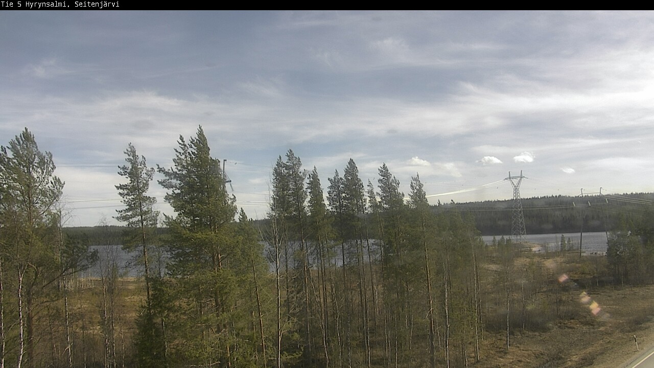 Weather Camera Image Väg 5 Hyrynsalmi, Seitenjärvi, Hyrynsalmi, Kainuu