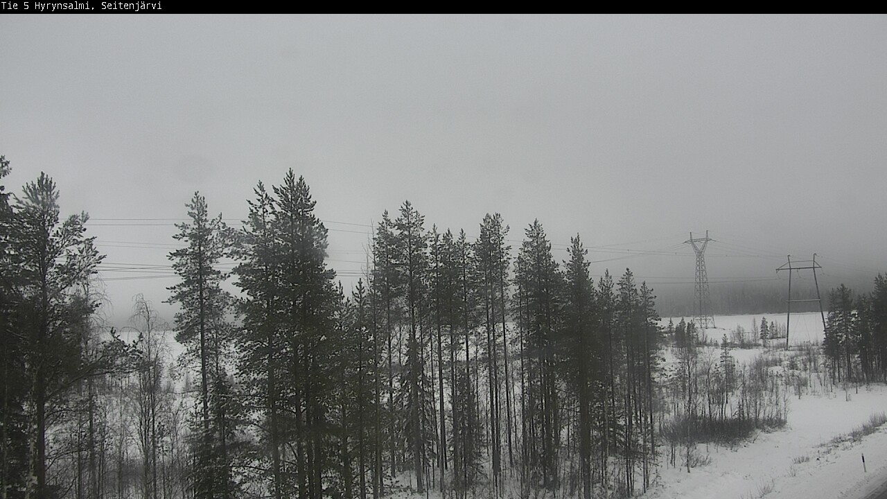 Weather Camera Image Väg 5 Hyrynsalmi, Seitenjärvi, Hyrynsalmi, Kainuu